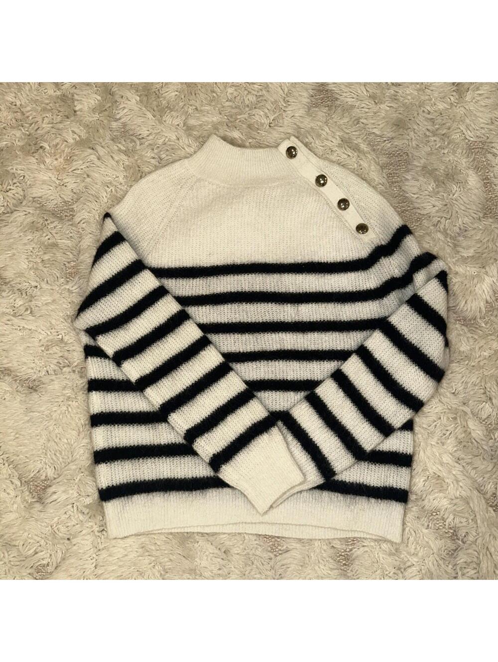 Sézane Trudy Jumper Sweater - Size S Striped - Picture 2 of 4